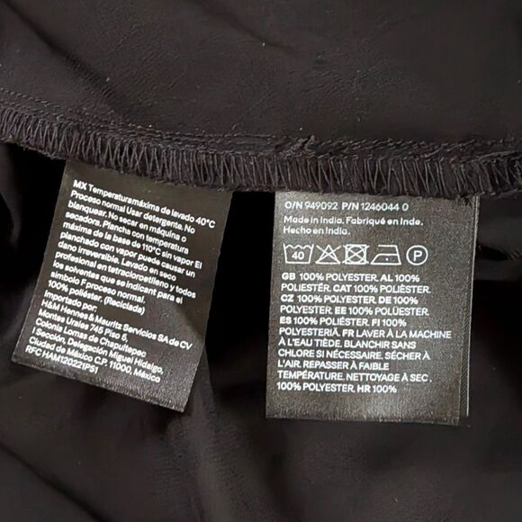 Ruffled Mesh Peasant Blouse Women's Small Black See-Through Gothic Peplum - Picture 5 of 7